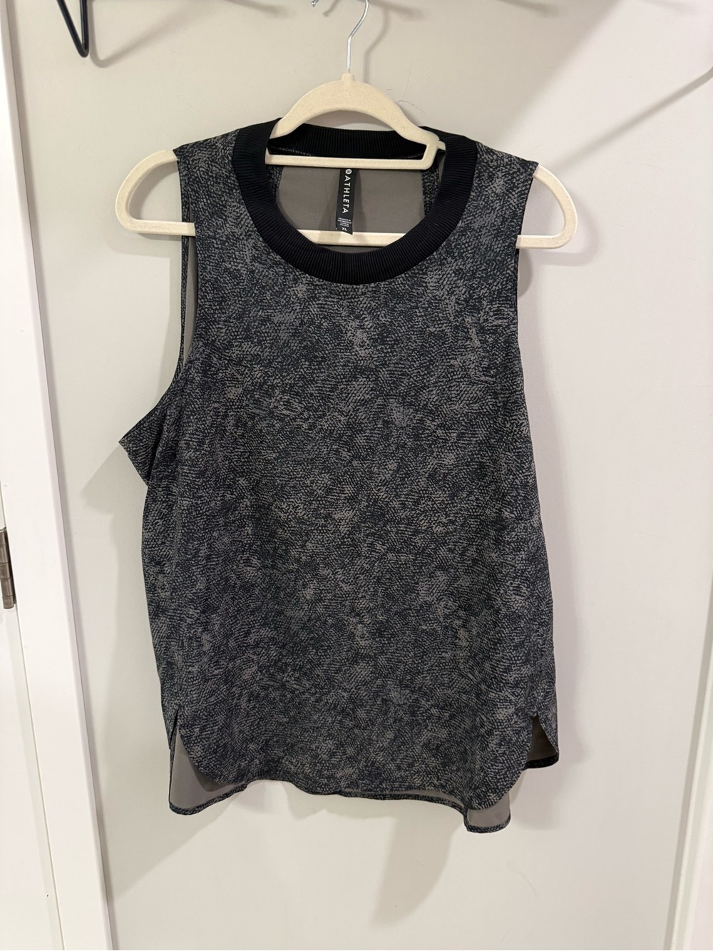 Athleta Black Snake Print Tank Top